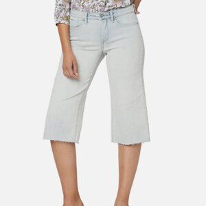 NWT NYDJ High Rise Straight Leg Capri Jeans with Raw Hem Size 12